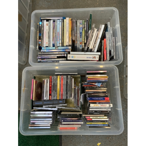 213 - 2x Boxes of CDs and DVDs