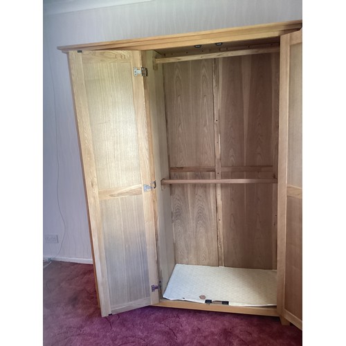 262 - Modern Oak Wardrobe - dismantled for transport - will require assembly
