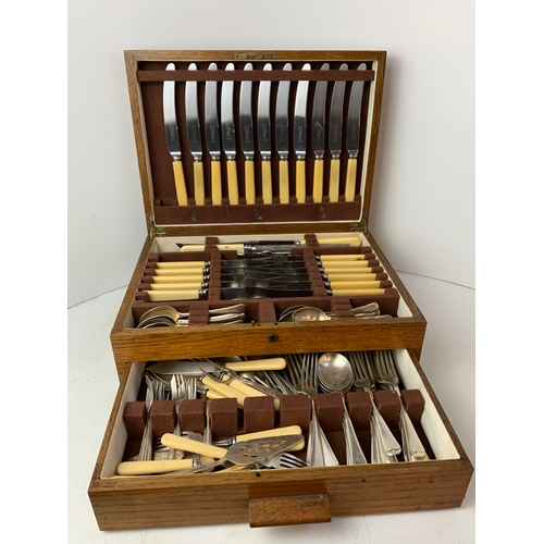 249 - Cutlery Box and Contents - Cutlery