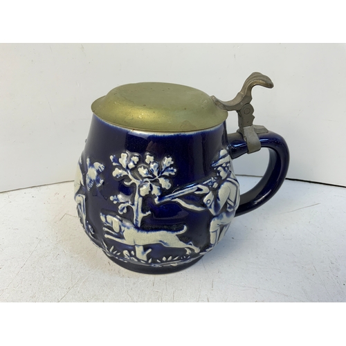 784 - German Ceramic Lidded Jug