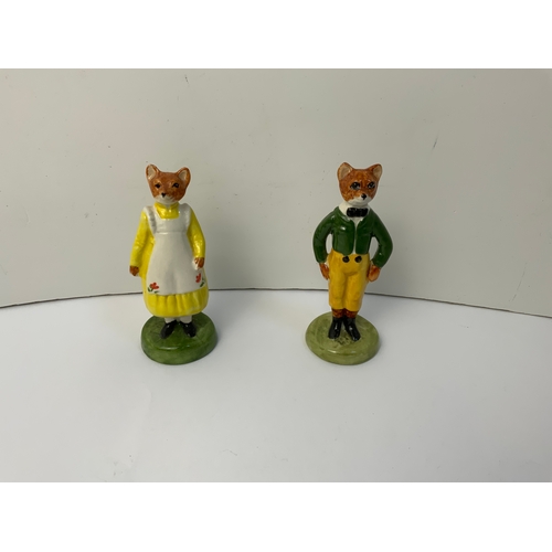 619 - Pair of FR Gray & Son Fox Figurines