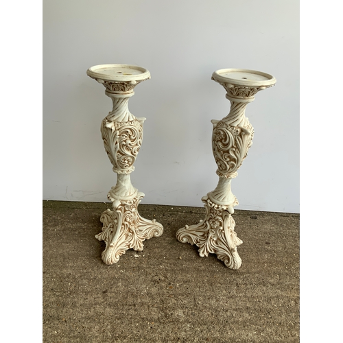 342 - Pair of Porcelain Stands - 60cm