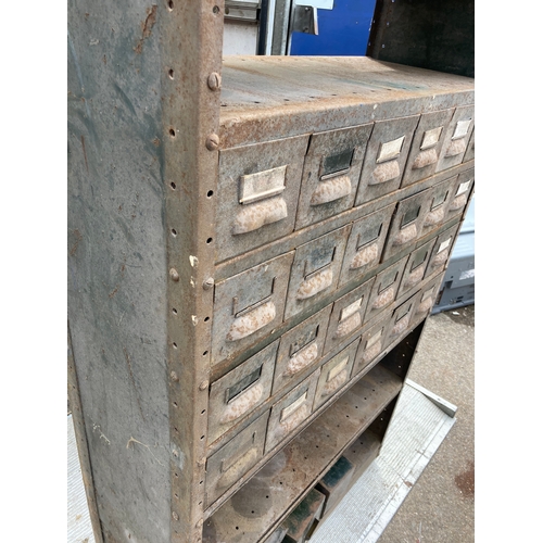 882 - Steel Shelves with Drawers