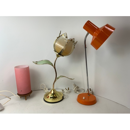 361 - 3x Retro Table Lamps - Working