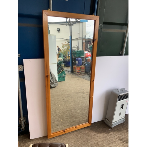 779 - Pine Framed Mirror - 77cm x 177cm