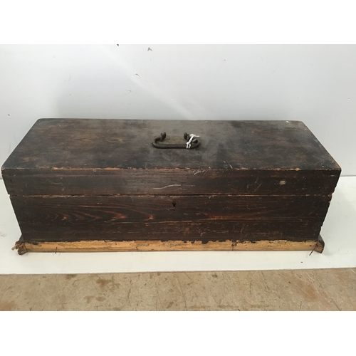 491 - Locked Wooden Tool Box - L62cm