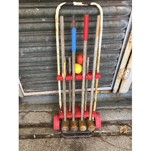 111 - Vintage Croquet Set