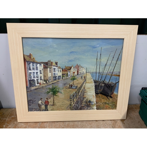 366 - Framed Oil on Board - Appledore