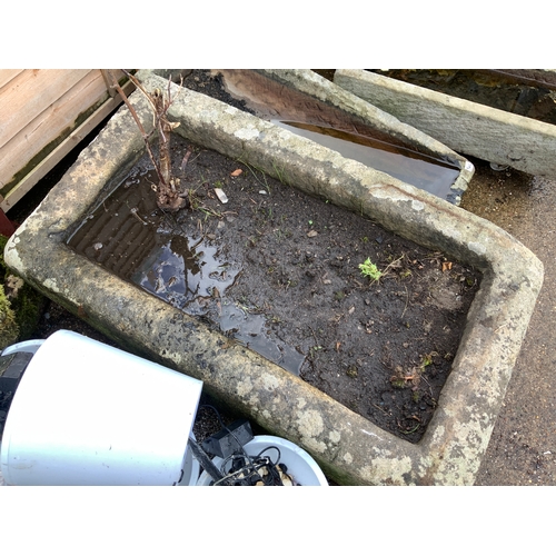 30F - Stone Trough - 116cm  Buyer to arrange collection and loading -