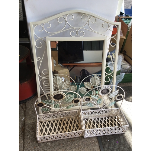 952 - Metal Framed Mirror etc