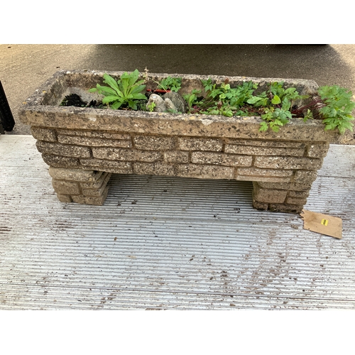 166A - Concrete Garden Planter - Brick Form