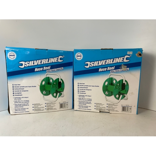 878 - 2x Boxed Hose Reels