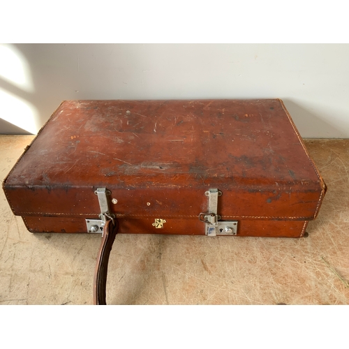 359 - Leather Suitcase and Contents - Tools etc