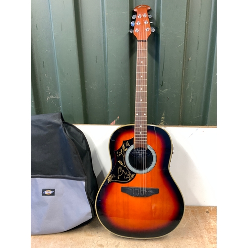 122 - Ovation Applause Summit Series Left Handed Guitar with Bag