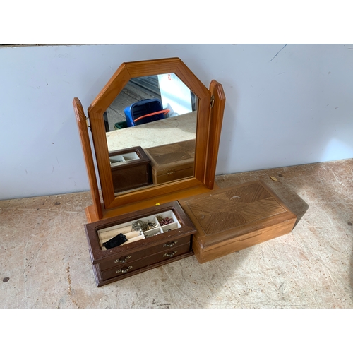 238 - Mirror and Jewellery Boxes