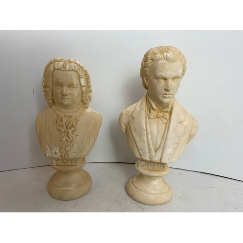 794 - 2x Busts - Chopin and Bach