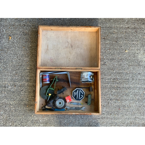 236 - Wooden Box and Contents