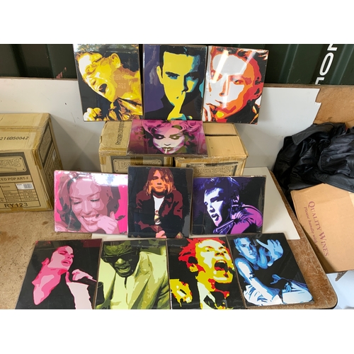 638A - 2x Boxes of 2x 12 Assorted Pop Art - New Old Stock