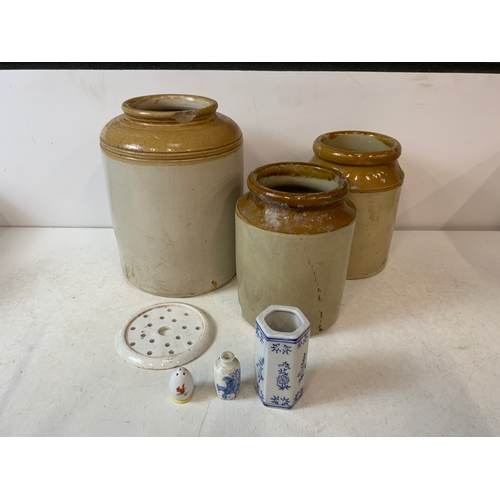 223 - Stoneware Jars etc