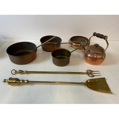 239 - Graduating Copper Pans etc