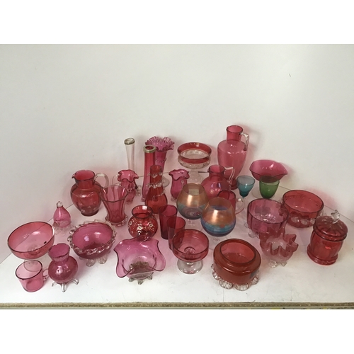 387 - Coloured Glassware