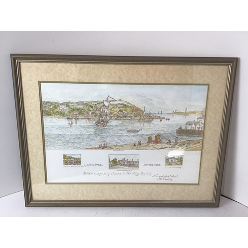 267 - Framed picture - Appledore