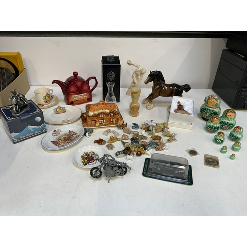 486 - Russian Doll, Whimsies, Crystal, Ceramics and Coins etc