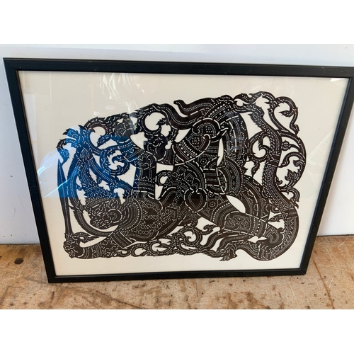 191 - Framed Linocut