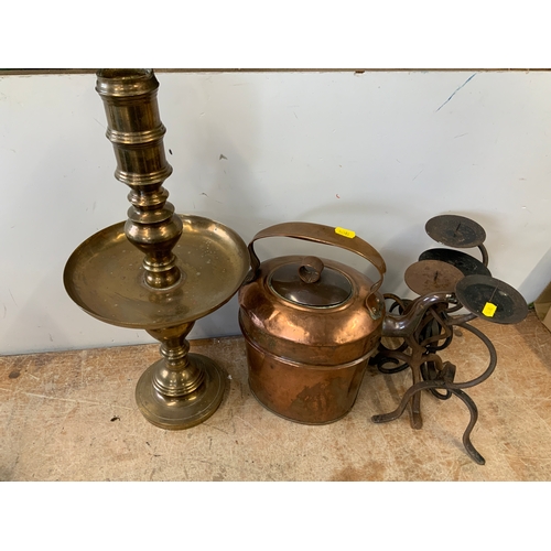 432 - Copper Kettle and Stick etc