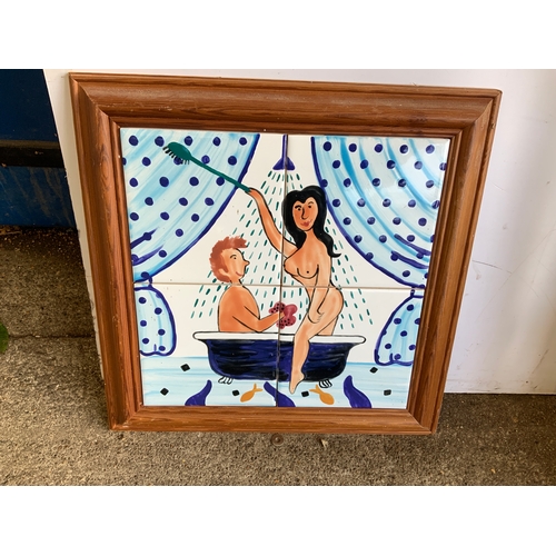 183 - Framed Risque Tiles