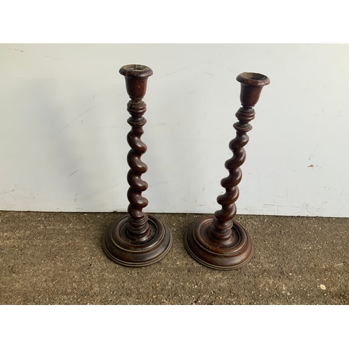 172 - Pair of Barley Twist Candlesticks