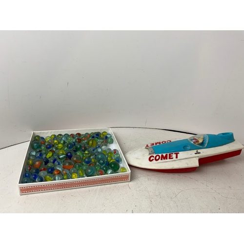 835 - Marbles and Comet Toy Boat