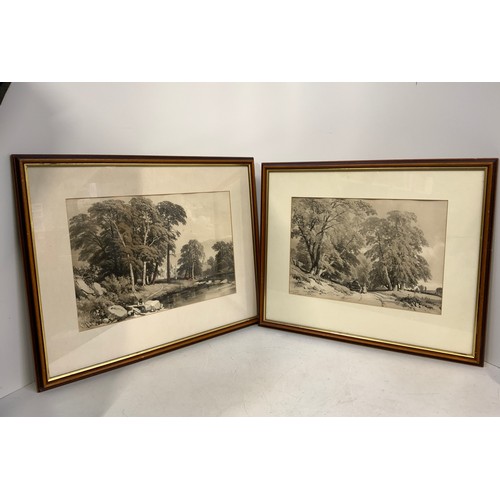 589 - 2x James Duffield Harding Framed Lithographs