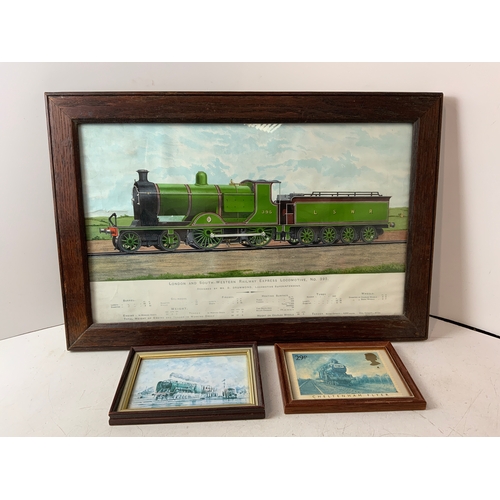 352 - Framed Pictures - Locomotives