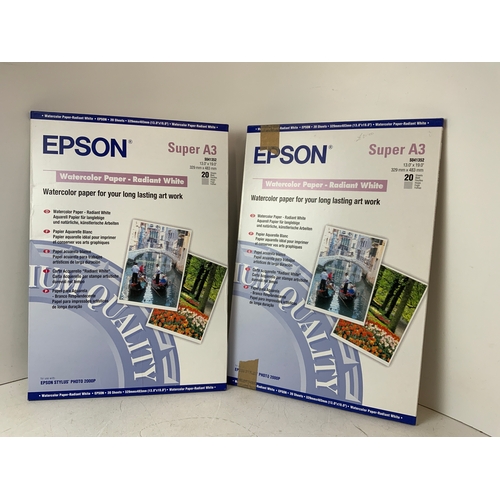 316 - 2x Packs of Epson Watercolour Paper - One Half Full