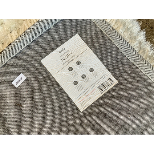 133B - White Fluffy Rug