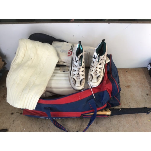 578 - Slazenger Bag and Contents - Cricket Equipment