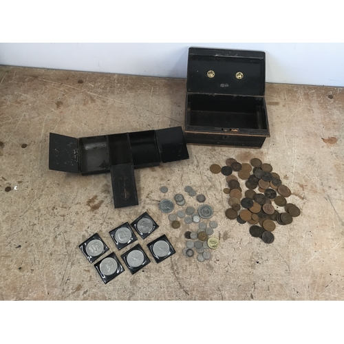 766 - Cash Tin and Contents - Coins