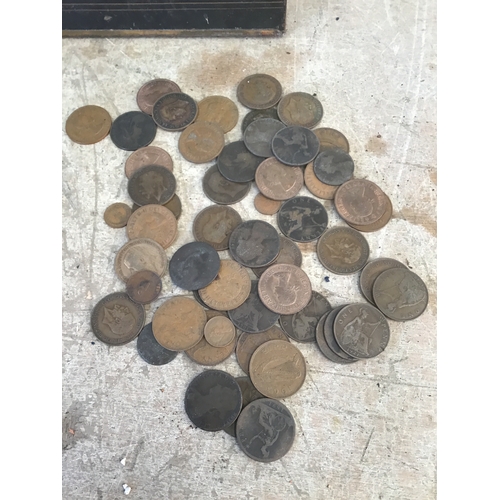 766 - Cash Tin and Contents - Coins