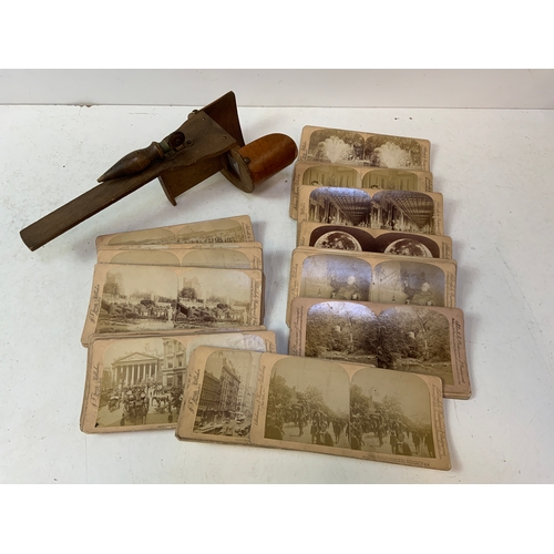 731 - Stereo Viewer with 48 Victorian Cards