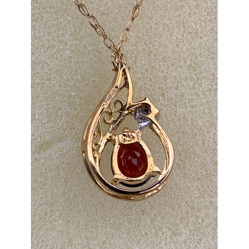 740 - 9ct Pendant on Chain with Pin