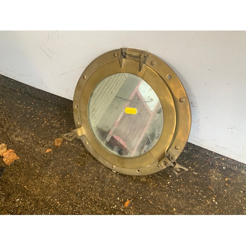 193 - Brass Porthole Mirror