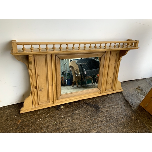 701 - Pine Overmantel Mirror