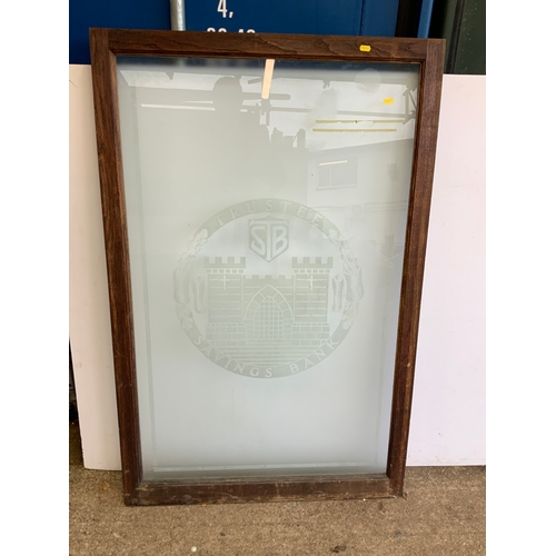 627 - Etched Glass Panel - TSB Bank