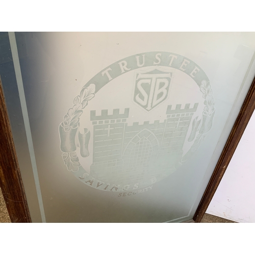 627 - Etched Glass Panel - TSB Bank