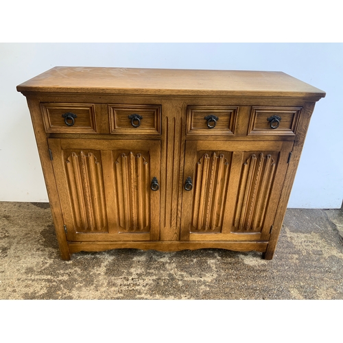 470 - Oak Linenfold Sideboard