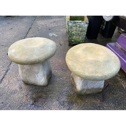 82 - Pair of Concrete Staddle Stones