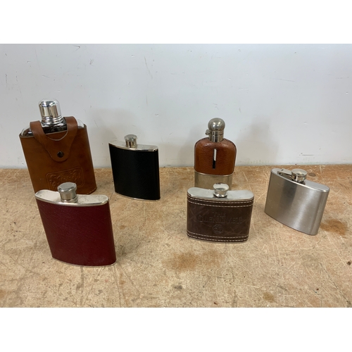 654 - Selection of Hip Flasks