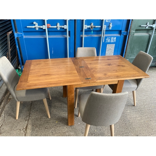 499A - Extending Oak Table and 4x Chairs