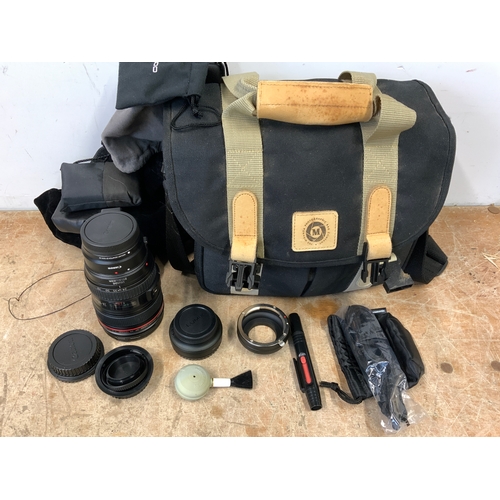 479 - Camera Bag and Contents - Lens etc